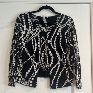 Classy CAbi black and white sweater size M